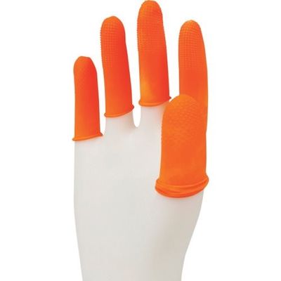 セーフラン安全用品 セーフラン 指サック(すべり止め付き) Mサイズ ラテックス オレンジ 500g(約500個) J2399-M 1袋（直送品）