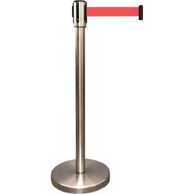 セーフラン安全用品 エムローキャット ステンレススタンドバリケード 2台セット 2m 赤 C0002-2RD 1セット(2台)（直送品）