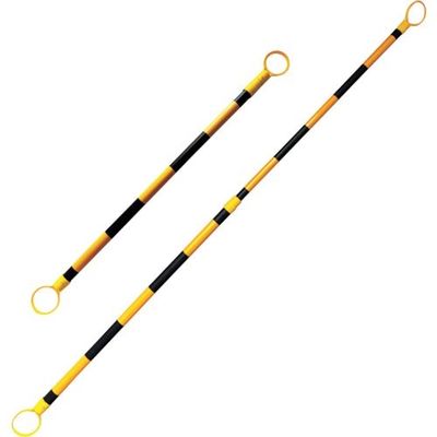 セーフラン安全用品 セーフラン 反射伸縮コーンバー10本 長さ1~2.2mに伸縮 ABS 黄/黒 両端リング J2445 1箱(10本)（直送品）