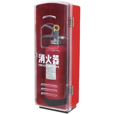 岩崎製作所 ポリカーボネート製 10型用消火器ボックス(格納箱) 火消し 25HKSB1P-CL 1台 434-6819（直送品）