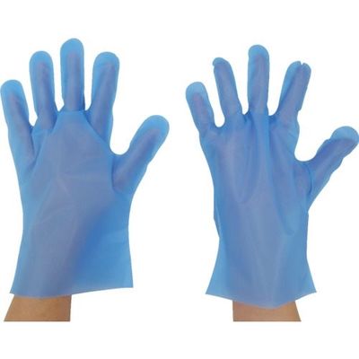 東京パック エンボス手袋五本絞り化粧箱M ブルー BGK-M 1セット(4000枚:200枚×20箱) 158-4431（直送品）