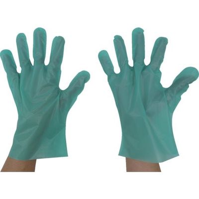 東京パック エンボス手袋五本絞り化粧箱S グリーン GGK-S 1セット(4000枚:200枚×20箱) 158-2809（直送品）