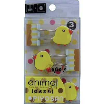 サンケーキコム サンケー ハローアニマルクリップぴよさん3個 HAC-PS3 1セット(15個:3個×5パック) 134-2629（直送品）