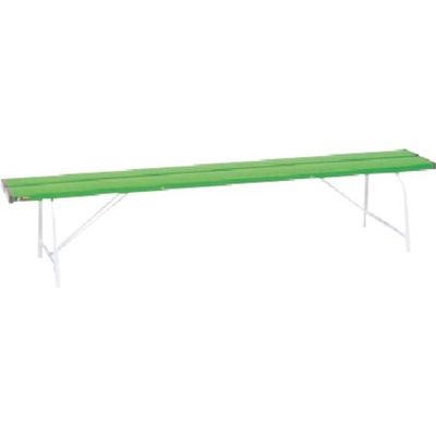 つくし工房 つくし 【テラモト製品】背なしベンチ 1800mm幅 緑 8956-G 1台 185-2651（直送品）