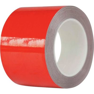 セーフラン安全用品 セーフラン 再帰反射ラインテープ 幅100mm×22m 赤 14343 1巻 270-9710（直送品）