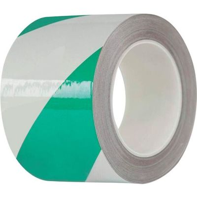 セーフラン安全用品 セーフラン 再帰反射ラインテープ 幅100mm×22m 緑/白 14348 1巻 270-9709（直送品）