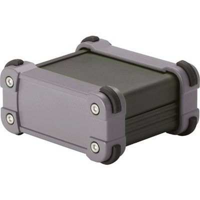 タカチ電機工業 タカチ コーナーガード付アルミケースIP65防水タイプ ブラック/グレー EXW7-4-9BG 1台 196-0371（直送品）
