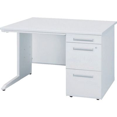 トヨセット トヨスチール 右片袖机 間口1100×奥行700×高さ720 ホワイト 50SBH-117ARWW 1台 135-3126（直送品）
