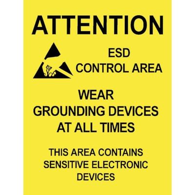 DESCO JAPAN ポスター 注意区域 432mmX559mm (5枚入) 06742 1パック(5枚) 111-4385（直送品）