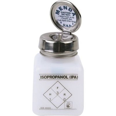 ディスペンサー PUREーTOUCH 白 角型 高密度ポリエチレン 120cc ISOPROPANOLの印刷 35396 1個（直送品）