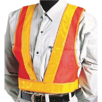 つくし工房 つくし 安全チョッキ 黄 高輝度反射 オレンジメッシュ TY-15 1着 185-0951（直送品）