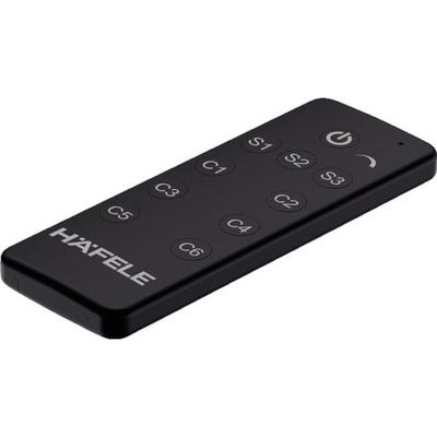ハーフェレ HAFELE LOOX 電波式リモコン 6チャンネル 黒 12/24V対応 833.89.121 1個 851-4329（直送品）