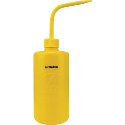 DESCO JAPAN ウォッシュボトル 黄 静電気防止 480cc ’DI WATER’の印刷 35794 1個 231-5605（直送品）