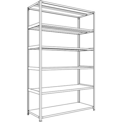 日本ファイリング NF 軽量開放棚 中棚ボルトレスタイプW1500D600H2400F6 LA85L-16 1台 136-1864（直送品）