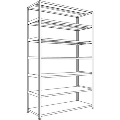 日本ファイリング NF 軽量開放棚 中棚ボルトレスタイプW1500D600H2400F7 LA85L-17 1台 136-4933（直送品）