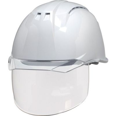 DIC 透明バイザーヘルメット(シールド面付) AA11EVOーCSW KP 白/クリア AA11EVO-CSW-HA6-KP-W/C 1個（直送品）