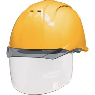 DIC 透明バイザーヘルメット(シールド面付) AA11EVOーCSW KP 黄色/スモーク AA11EVO-CSW-HA6-KP-Y/S（直送品）