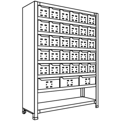 日本ファイリング NF 引出し付軽量物品棚W900D300H1200F8 LA43K-78 1台 135-5536（直送品）