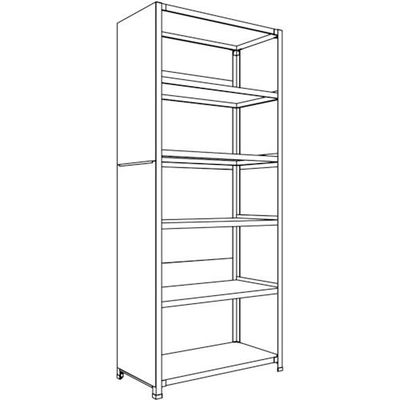 日本ファイリング NF 背板・側板付軽量物品棚W900D450H2100F6 LA73S-26 1台 136-0183（直送品）