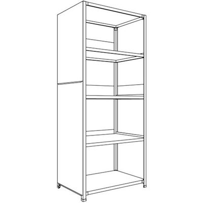 日本ファイリング NF 背板・側板付軽量物品棚W900D600H2100F5 LA73L-25 1台 136-0287（直送品）