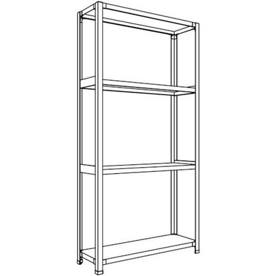 日本ファイリング NF 軽量開放棚 中棚ボルトレスタイプW900D300H1800F4 LA63K-14 1台 135-8684（直送品）