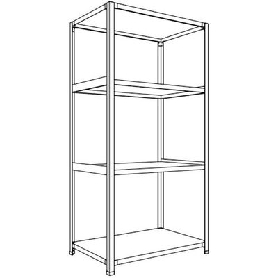 日本ファイリング NF 軽量開放棚 中棚ボルトレスタイプW900D600H1800F4 LA63L-14 1台 136-1802（直送品）