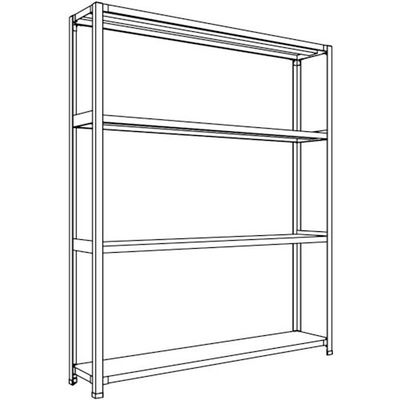 日本ファイリング NF 軽量開放棚 中棚ボルトレスタイプW1500D300H1800F4 LA65K-14 1台 135-5501（直送品）