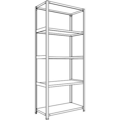 日本ファイリング NF 軽量開放棚 中棚ボルトレスタイプW900D450H2100F5 LA73S-15 1台 135-7042（直送品）