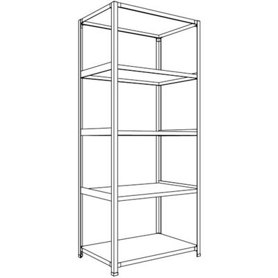 日本ファイリング NF 軽量開放棚 中棚ボルトレスタイプW900D600H2100F5 LA73L-15 1台 136-0263（直送品）