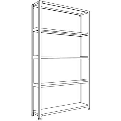 日本ファイリング NF 軽量開放棚 中棚ボルトレスタイプW1200D300H2100F5 LA74K-15 1台 135-2380（直送品）