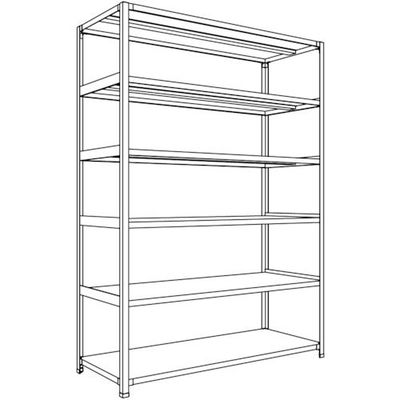 日本ファイリング NF 軽量開放棚 中棚ボルトレスタイプW1500D600H2100F6 LA75L-16 1台 135-2354（直送品）