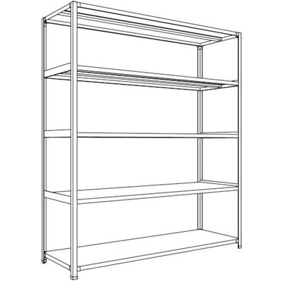 日本ファイリング NF 軽量開放棚 中棚ボルトレスタイプW1800D600H2100F5 LA76L-15 1台 135-7019（直送品）