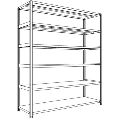 日本ファイリング NF 軽量開放棚 中棚ボルトレスタイプW1800D600H2100F6 LA76L-16 1台 135-8672（直送品）