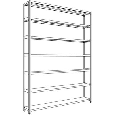 日本ファイリング NF 軽量開放棚 中棚ボルトレスタイプW1800D300H2400F7 LA86K-17 1台 135-7077（直送品）