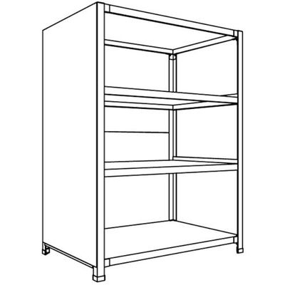 日本ファイリング NF 背板・側板付軽量物品棚W900D600H1200F4 LA43L-24 1台 136-0201（直送品）