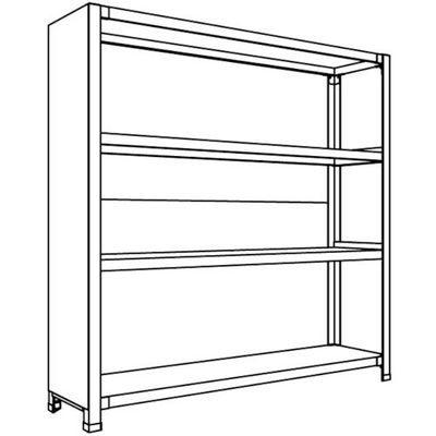 日本ファイリング NF 背板・側板付軽量物品棚W1200D300H1200F4 LA44K-24 1台 135-3912（直送品）