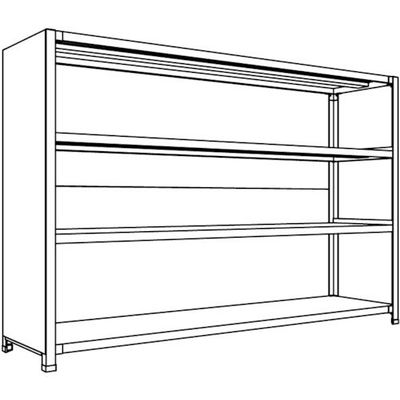日本ファイリング NF 背板・側板付軽量物品棚W1800D450H1200F4 LA46S-24 1台 135-8616（直送品）