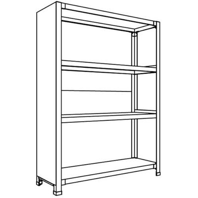 日本ファイリング NF 背板・側板付軽量物品棚W1800D300H1200F5 LA46K-25 1台 135-7044（直送品）