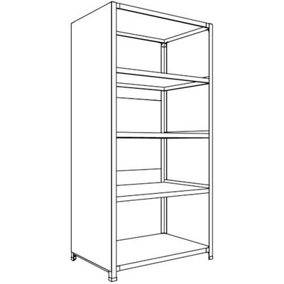 日本ファイリング NF 背板・側板付軽量物品棚W900D600H1800F5 LA63L-25 1台 136-1832（直送品）