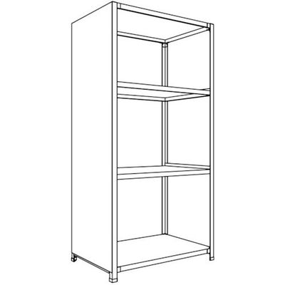 日本ファイリング NF 背板・側板付軽量物品棚W900D600H1800F4 LA63L-24 1台 136-3401（直送品）