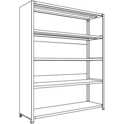 日本ファイリング NF 背板・側板付軽量物品棚W1500D450H1800F5 LA65S-25 1台 136-0194（直送品）