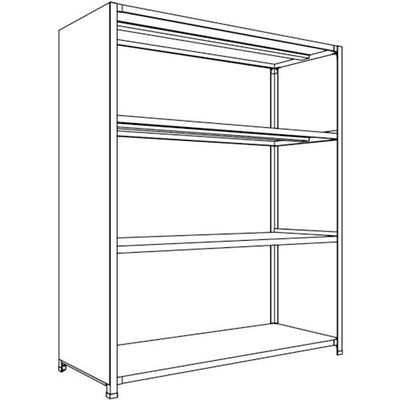 日本ファイリング NF 背板・側板付軽量物品棚W1500D600H1800F4 LA65L-24 1台 135-5509（直送品）