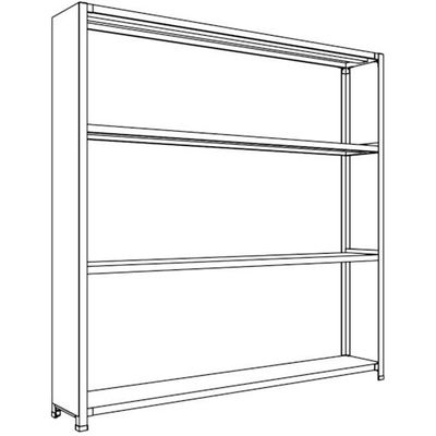 日本ファイリング NF 背板・側板付軽量物品棚W1800D300H1800F4 LA66K-24 1台 135-7061（直送品）