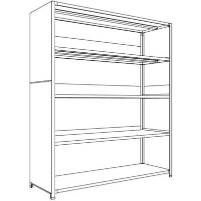 日本ファイリング NF 背板・側板付軽量物品棚W1800D600H2100F5 LA76L-25 1台 135-2372（直送品）