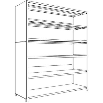 日本ファイリング NF 背板・側板付軽量物品棚W1800D600H2100F6 LA76L-26 1台 136-0198（直送品）