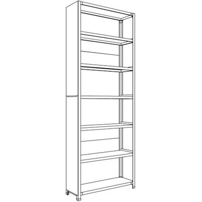 日本ファイリング NF 背板・側板付軽量物品棚W900D300H2400F7 LA83K-27 1台 135-3865（直送品）