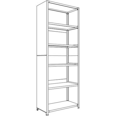 日本ファイリング NF 背板・側板付軽量物品棚W900D450H2400F6 LA83S-26 1台 136-0206（直送品）