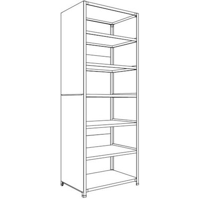 日本ファイリング NF 背板・側板付軽量物品棚W900D600H2400F7 LA83L-27 1台 135-8658（直送品）