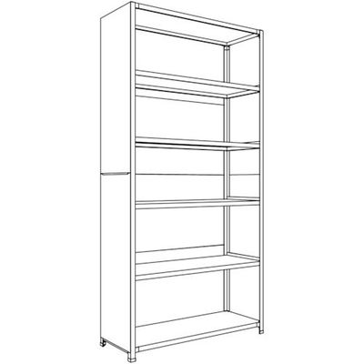 日本ファイリング NF 背板・側板付軽量物品棚W1200D450H2400F6 LA84S-26 1台 136-3435（直送品）