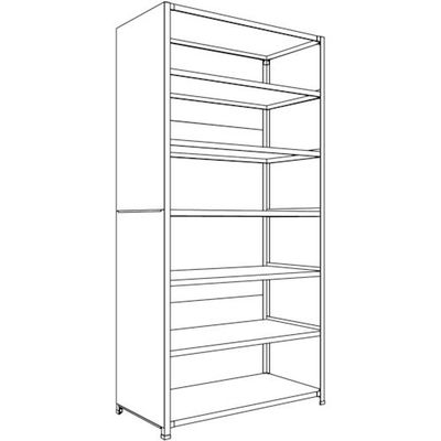 日本ファイリング NF 背板・側板付軽量物品棚W1200D600H2400F7 LA84L-27 1台 135-5502（直送品）